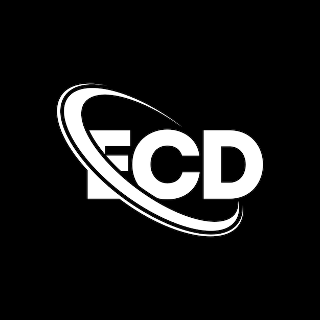 Le logo ECD est composé d'initiales ECD et d'un monogramme en majuscules ECD est une typographie pour les entreprises technologiques et les marques immobilières.