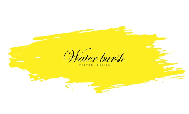 Vecteur logo d'éclatement d'eau jaune avec un effet de coup de pinceau.