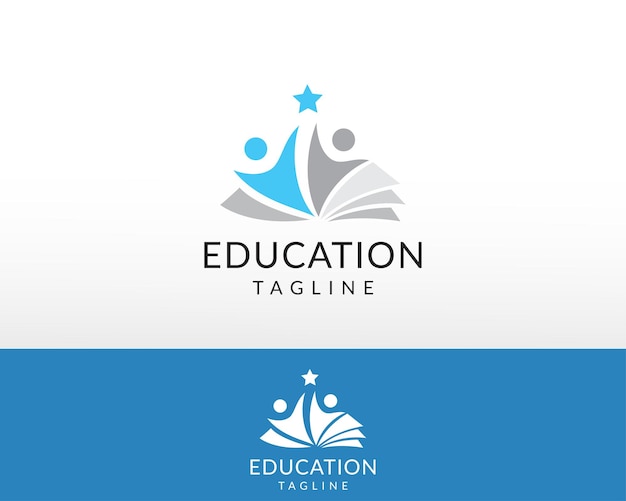 Vecteur logo de l'éducation éducation livre créatif illustration logo logo intelligent