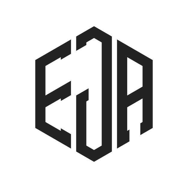 Le logo de l'EJA est constitué d'une lettre initiale, d'un monogramme et d'une forme hexagonale.