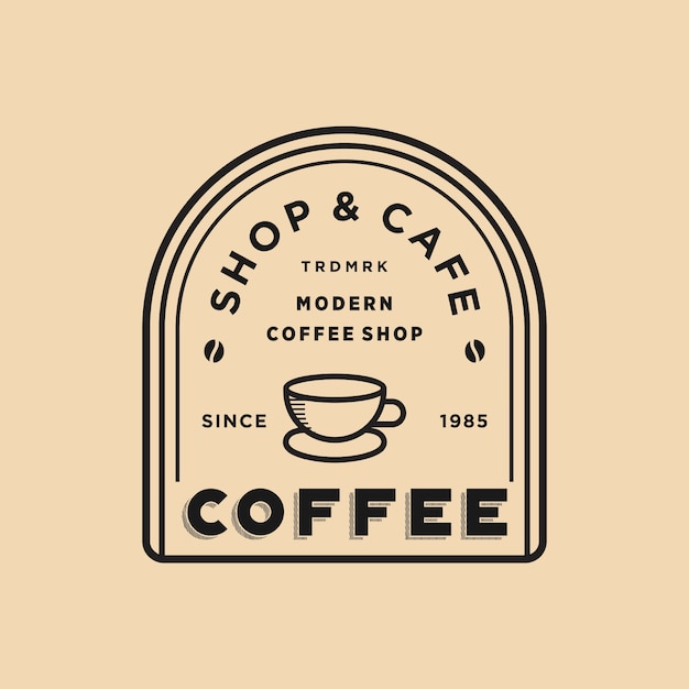 Logo D'élément De Design Vectoriel Café Café