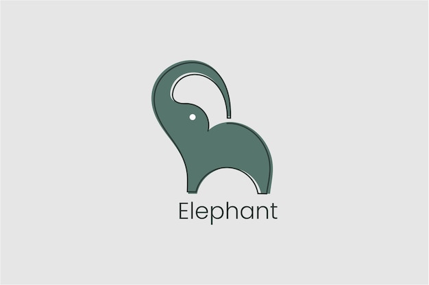 Vecteur logo d'éléphant unique