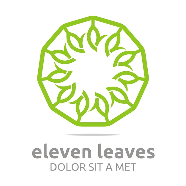 Vecteur logo eleven leaves