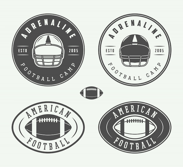 Logo Et Emblèmes Du Football Américain.