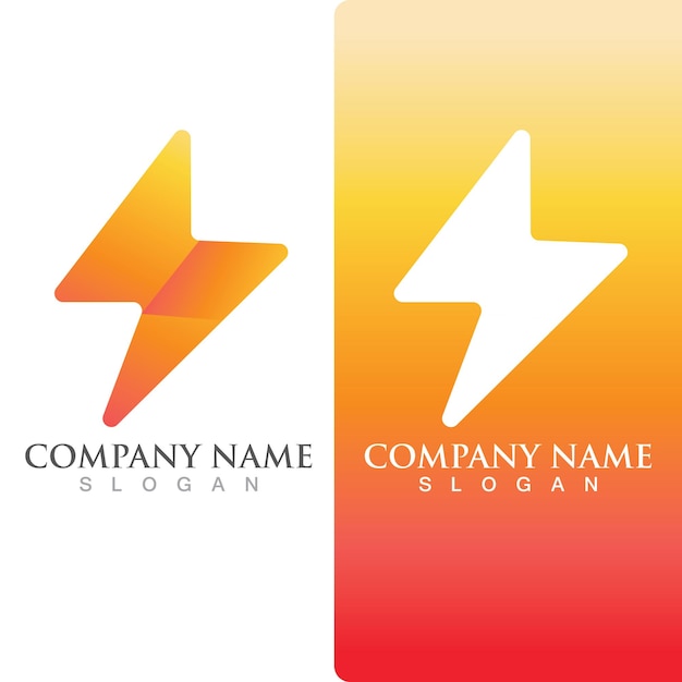 Logo d'énergie flash Thunderbolt et vecteur de symbole