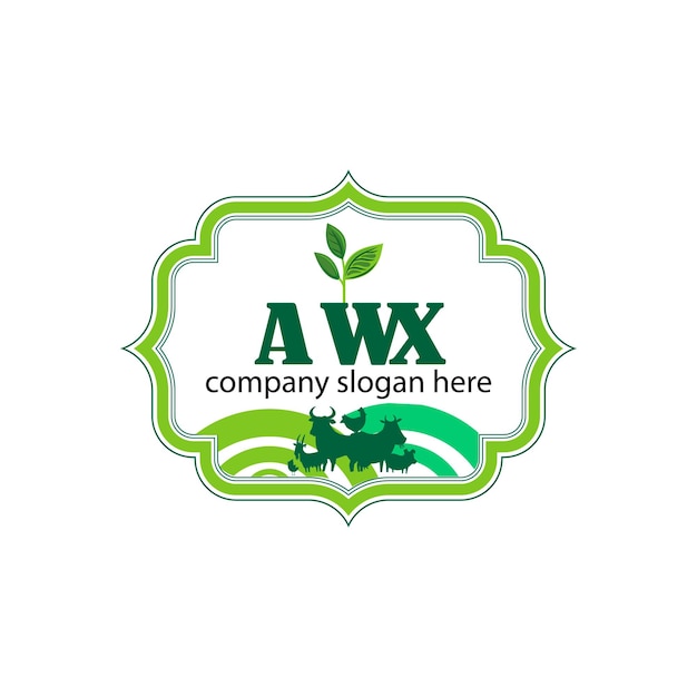 Logo de l'entreprise agricole dynamique Conception de l'emblème agricole pour la croissance et la prospérité
