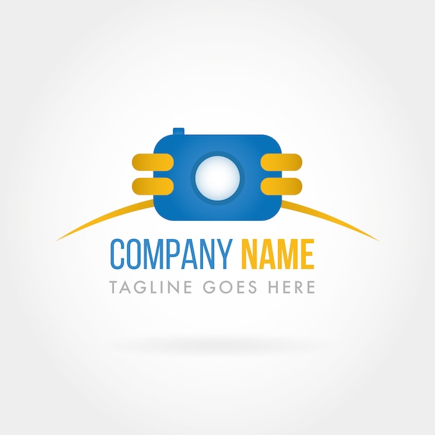 Vecteur logo de l'entreprise blue camera