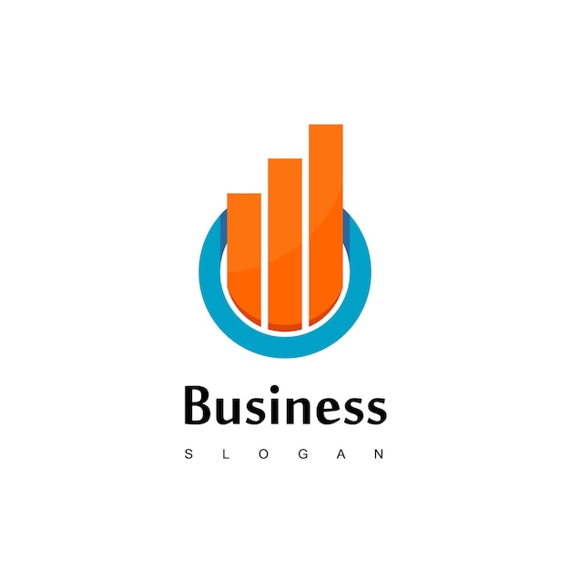 Logo D'entreprise Avec Un Bon Diagramme De Progression Pour Une Entreprise Ou Une Société De Vente