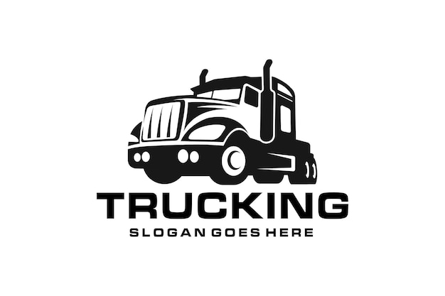 Logo de l'entreprise de camionnage Logo du camion semi-remorque