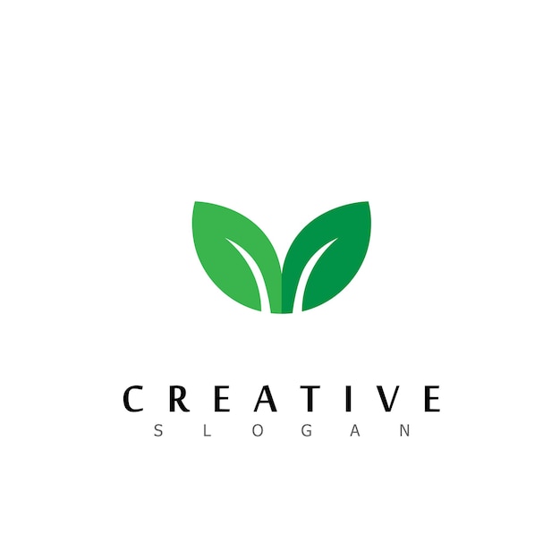 Vecteur le logo de l'entreprise est la croissance, l'éco, le vert, le bio, l'organique.