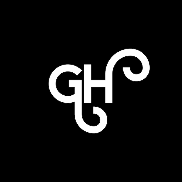 Vecteur le logo de l'entreprise a été conçu avec des initiales créatives sur fond noir et des lettres blanches sur fond noir.