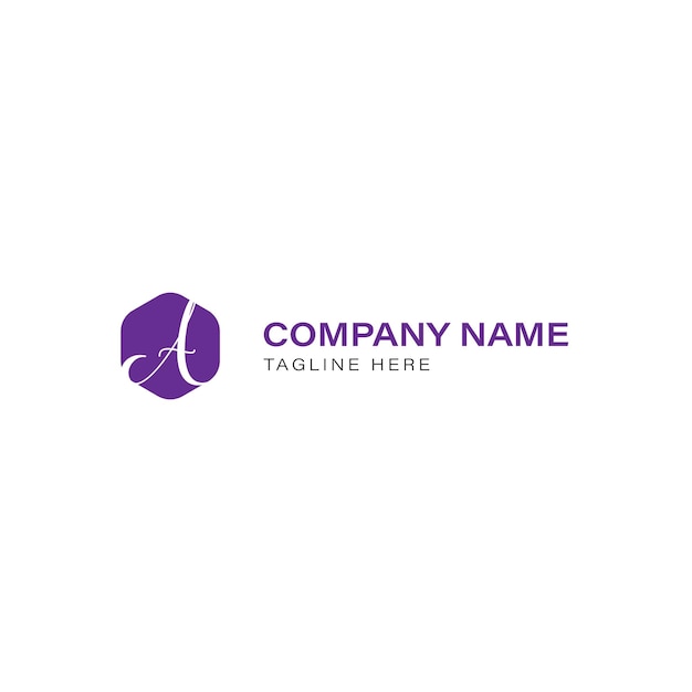 Un logo d'entreprise de lettre de couleur violette