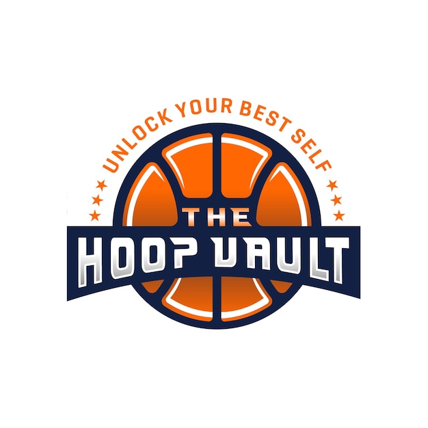 Vecteur logo de l'équipe de basket-ball vecteur premium