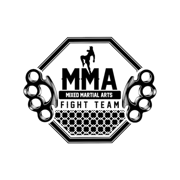 Vecteur logo de l'équipe de combat mma