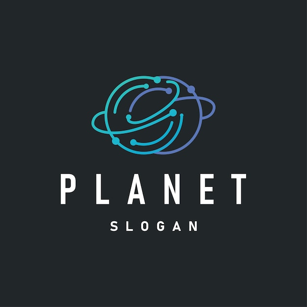 Logo de l'espace design moderne modèle de planète illustration modèle d'inspiration de cercle simple