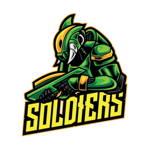 Logo Esport Guerrier Alien Soldat