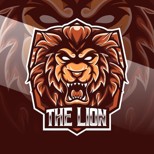 Logo Esport Avec Icône De Personnage De Lion