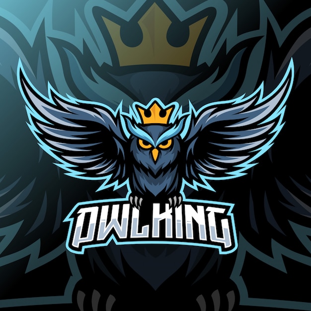 Logo Esport Mascotte Roi Hibou