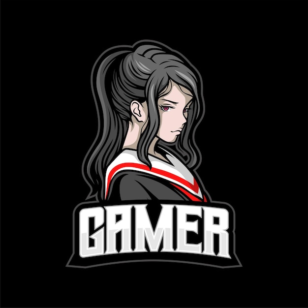 Logo Esport Mascotte De Sport Gamer Girl