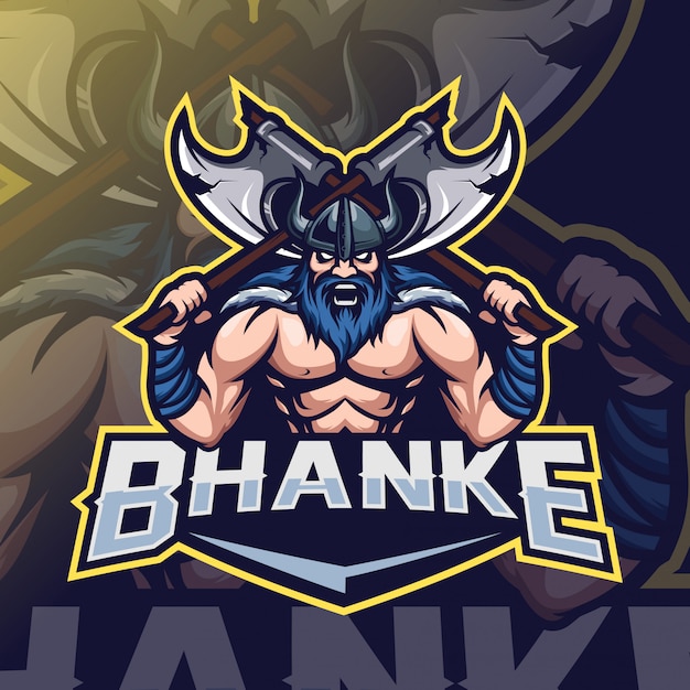 Logo Esport Mascotte Viking