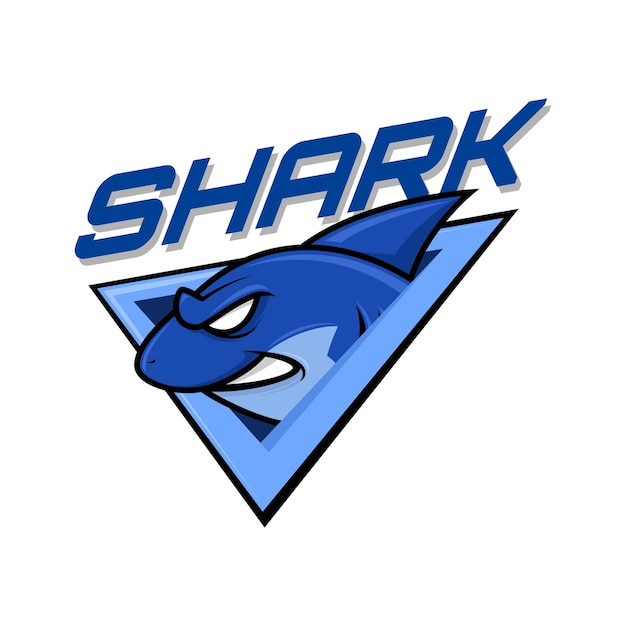 Vecteur logo de l'esport avec un personnage de requin