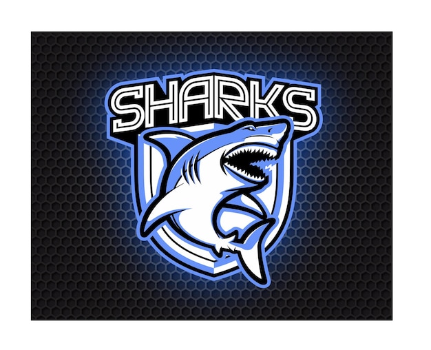 Vecteur logo esport requin