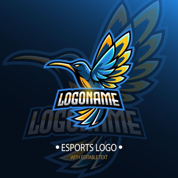 Logo Esports Hummingbird Avec Texte Editale