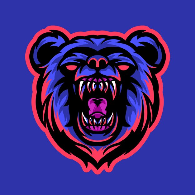 Logo D'esports Mascotte Ours