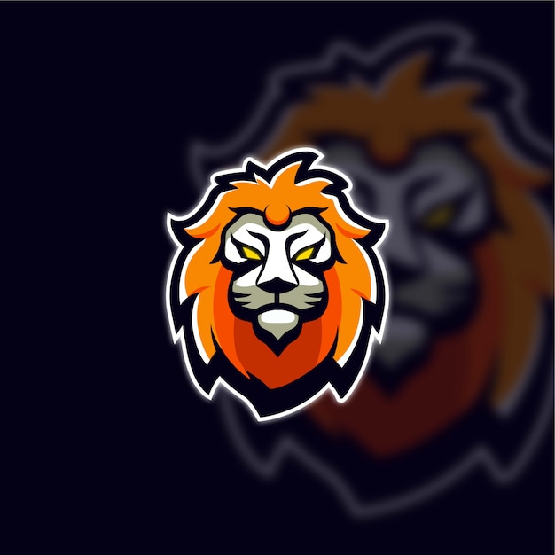 Vecteur logo esports tête de lion