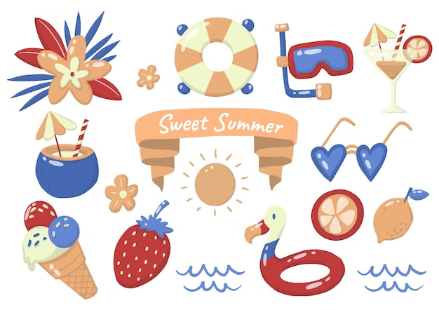 Vecteur logo de l'étiquette d'été