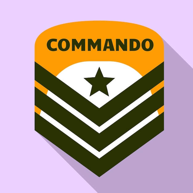 Logo de l'étoile aérienne du commando Illustration plate du logo vectoriel de l'éclair aérien du commando pour la conception de sites Web