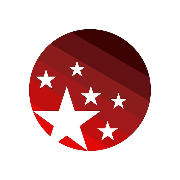 Le Logo Des étoiles à L'intérieur Du Cercle Rouge