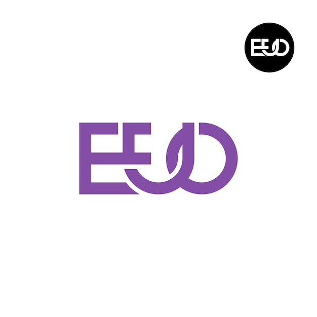 Vecteur le logo de l'euo est constitué d'une lettre et d'un monogramme.