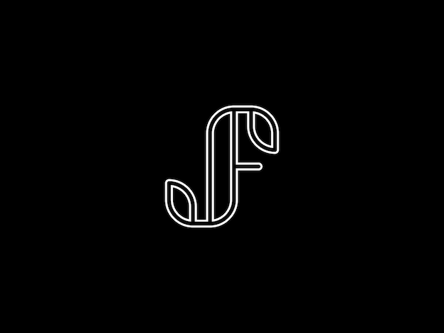 Un logo f blanc et noir sur fond noir