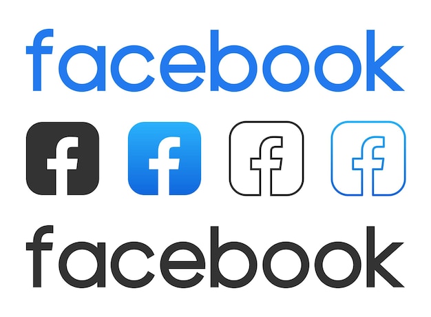 Vecteur logo facebook signe sur fond blanc imprimé sur papier facebook est un réseau social bien connu
