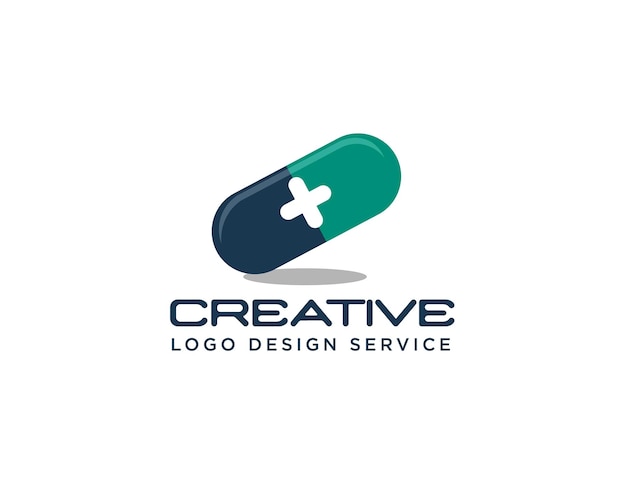 Vecteur logo fast medicine capsule delivery ou logo de médicament et modèle de logo medic