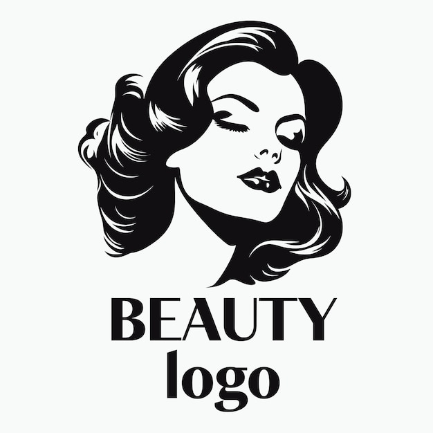 Vecteur logo de femme beauté soins de la peau