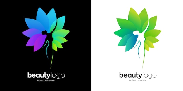 Logo Femme Nature En Deux Couleurs