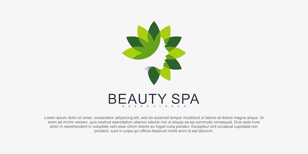 Logo Femme Spa Beauté Moderne Avec Dégradé De Couleur De Luxe Vecteur Premium Partie 1