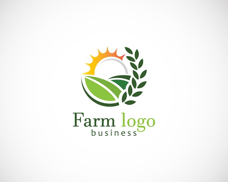 Vecteur logo de la ferme agriculture créative nature jardin illustration vecteur