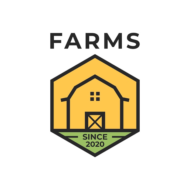 Logo De Ferme Minimaliste Et Moderne étiquettes Pour Produits Agricoles Naturels