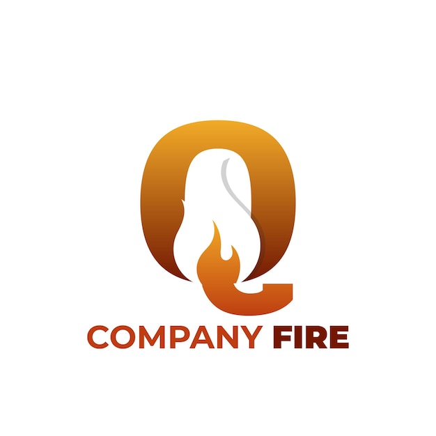 logo de feu et lettre q