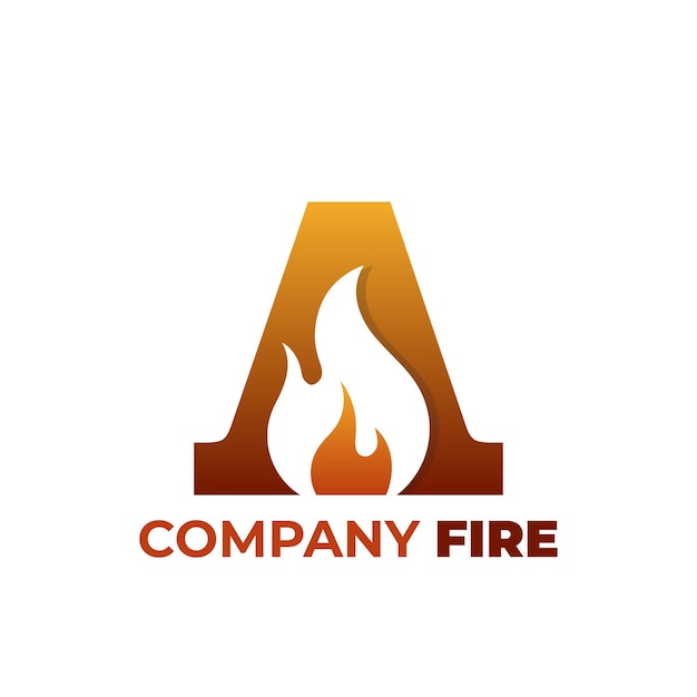 Logo De Feu Et Lettre A