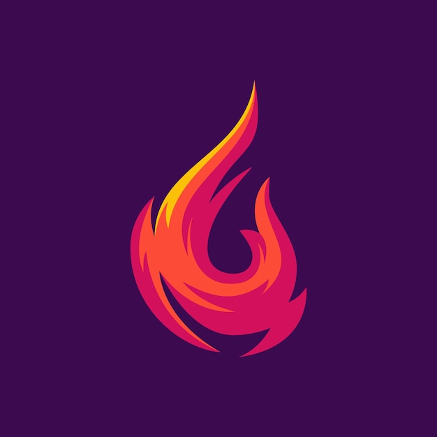 Logo De Feu De Loup Premium