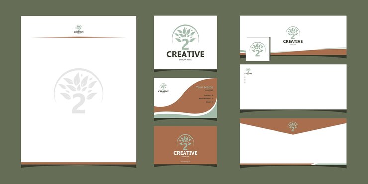 Vecteur logo de feuille d'arbre lettre 2