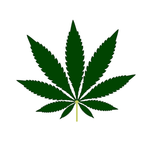 logo feuille de cannabis fumée marijuana illustration