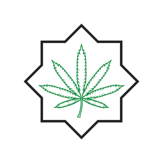 Logo De Feuille De Cannabis