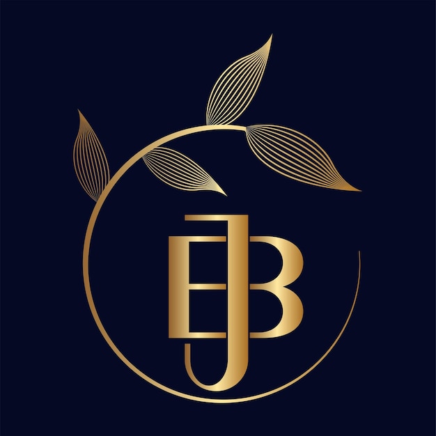 Logo Feuille De Luxe Bj Ou Jb