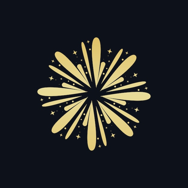 Vecteur logo de feux d'artifice avec un vecteur premium d'élément créatif