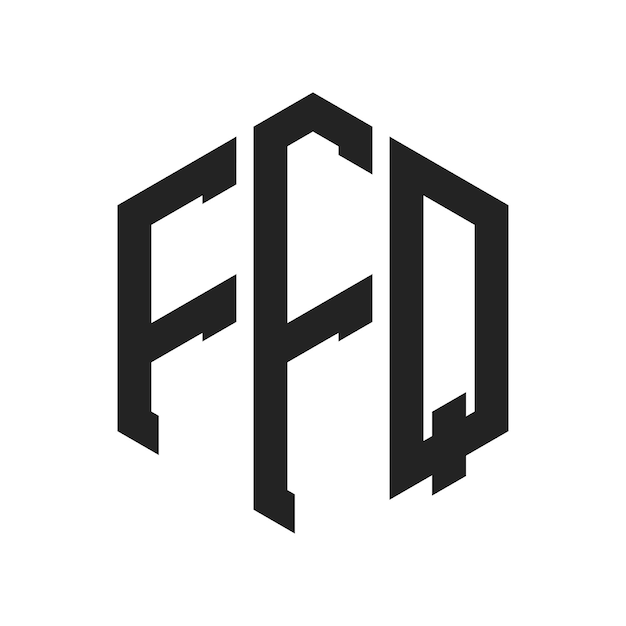 Le logo FFQ Design Initial Letter FFQ Monogram Logo en utilisant la forme d'hexagone